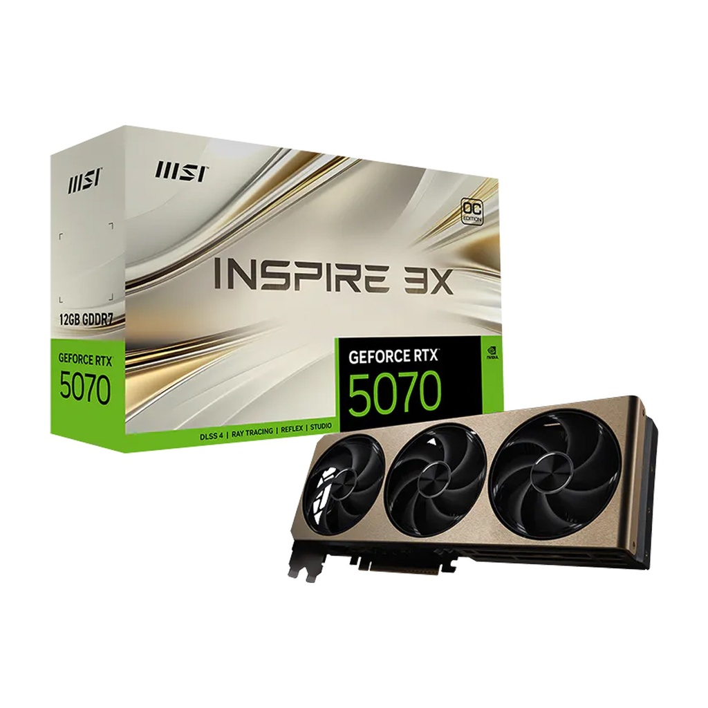 [NS033500] MSI Geforce RTX 5070 InSpire 3X OC Edition 12GB GDDR7 Graphic Card