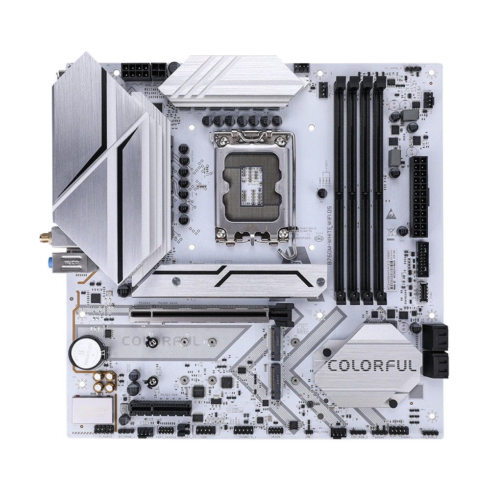 [NS033516] ColorFul Intel BATTLE-AX B760M-WHITE WIFI D5 V20 MotherBoard
