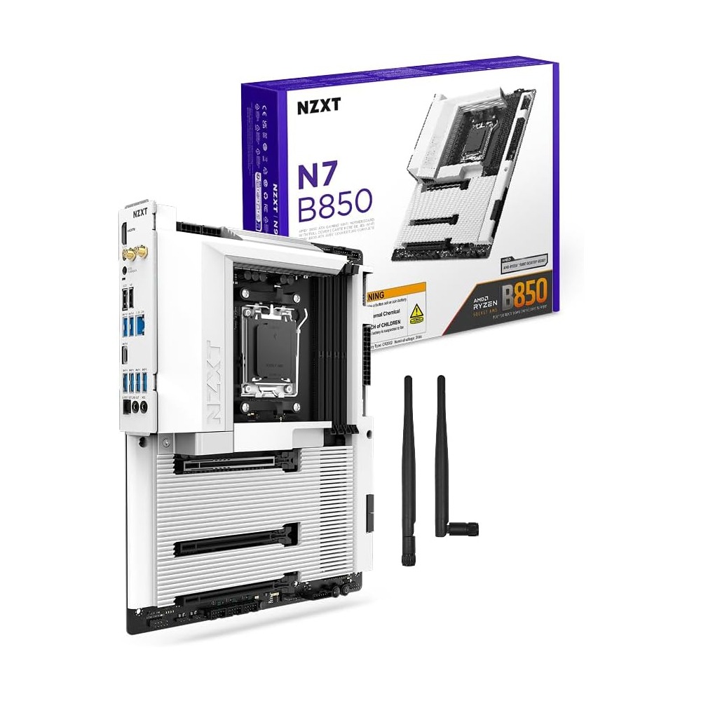 [NS033519] NZXT AMD N7 B850 AM5 ATX DDR5 Gaming MotherBoard