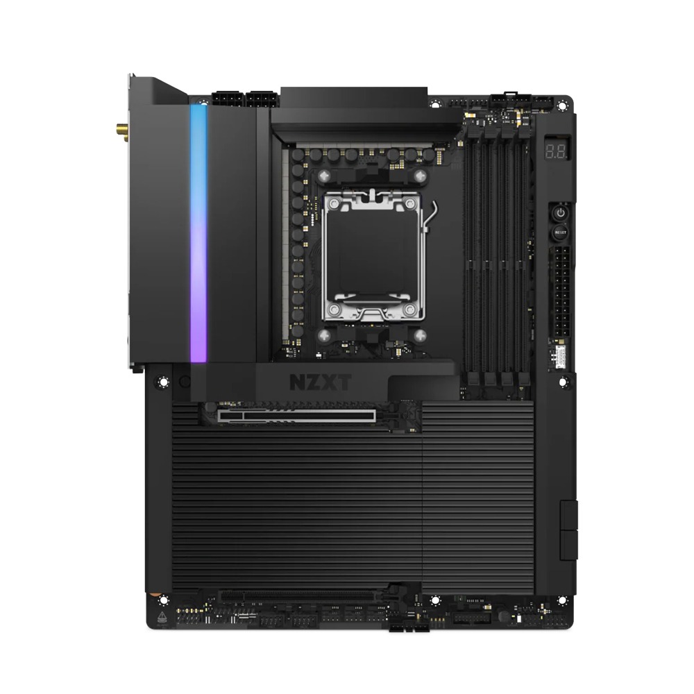 NZXT AMD N9 X870E RGB ATX Gaming Wi-Fi 7 DDR5 Motherboard - Black