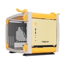InWin Case Monsters E Animal Series Mini-ITX Computer Case 3x ASL120 Fan Tempered Glass SECC ABS Materials GPU Support, Finnie Design