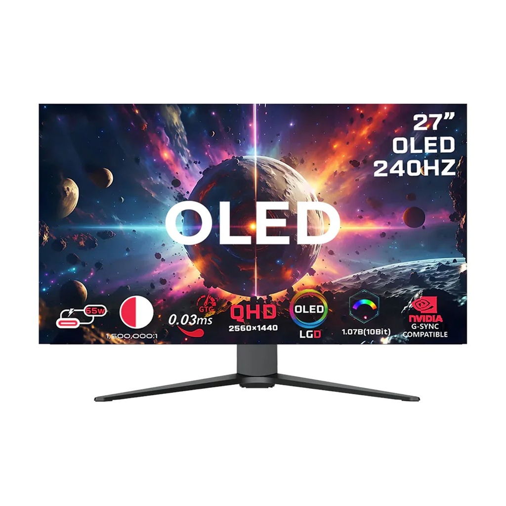 Gameon GO27OLED 2K Signature X Series 27" OLED QHD IPS 240Hz 0.3ms HDMI 2.1 Gaming Monitor (Supports PS5) - Black