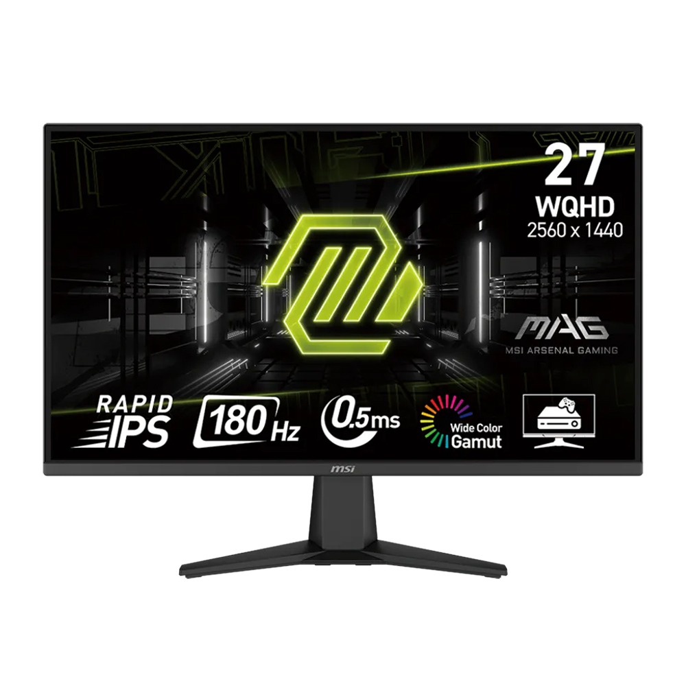 MSI MAG 275QF 27" 2K WQHD Rapid IPS 180Hz 0.5Ms Wide Colour Gamut, HDR Ready, Console Mode, Gaming Moniter
