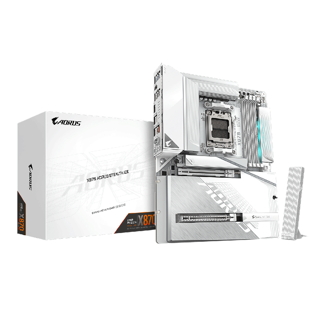 [NS033543] GigaByte AMD X870 AORUS STEALTH ICE Gaming Motherboard