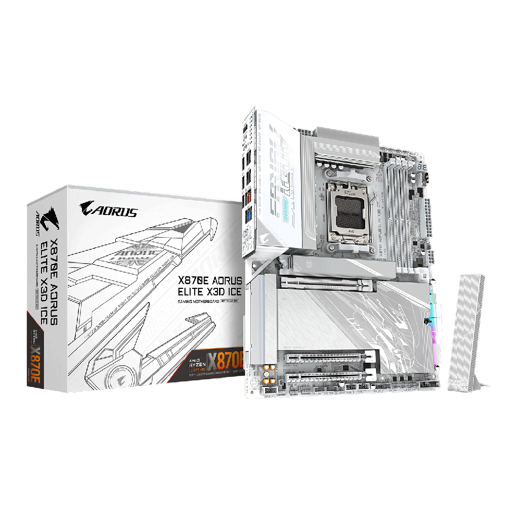 [NS033544] GigaByte AMD X870E Aorus Elite X3D ICE Gaming Motherboard