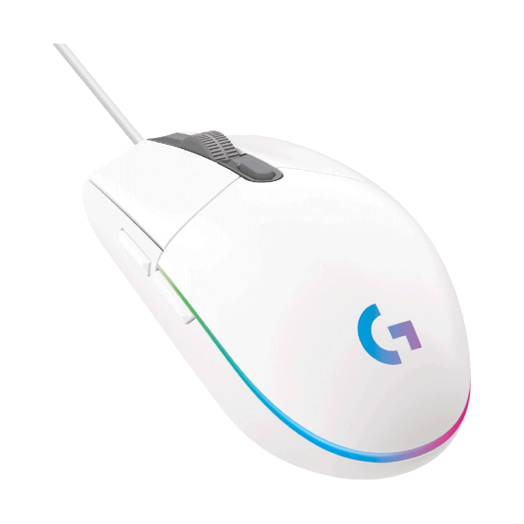 Logitech G102 LightSync RGB Lighting 6 Programable buttons Wired Gaming Mouse - White