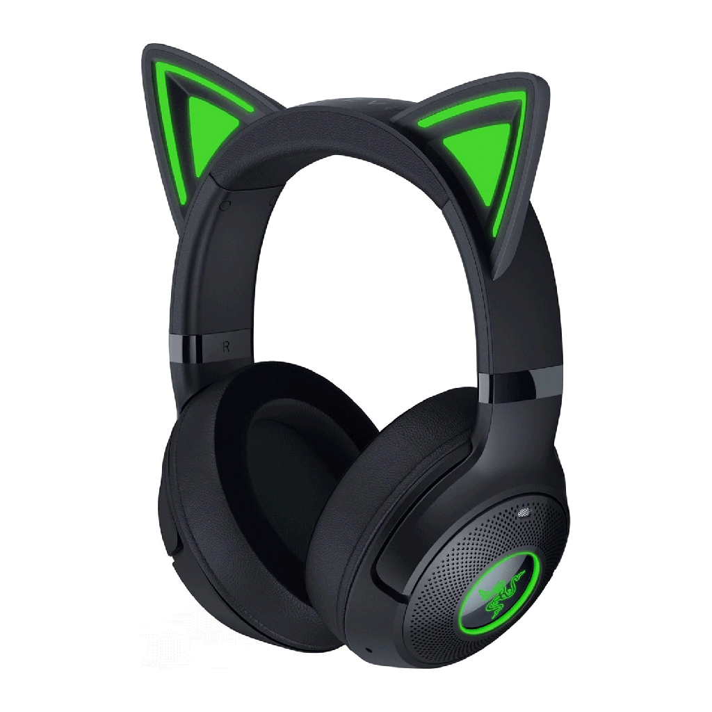 Razer Kraken Kitty V2 BT Wireless/Bluetooth RGB Gaming Headset RGB With Kitty Ears -Black