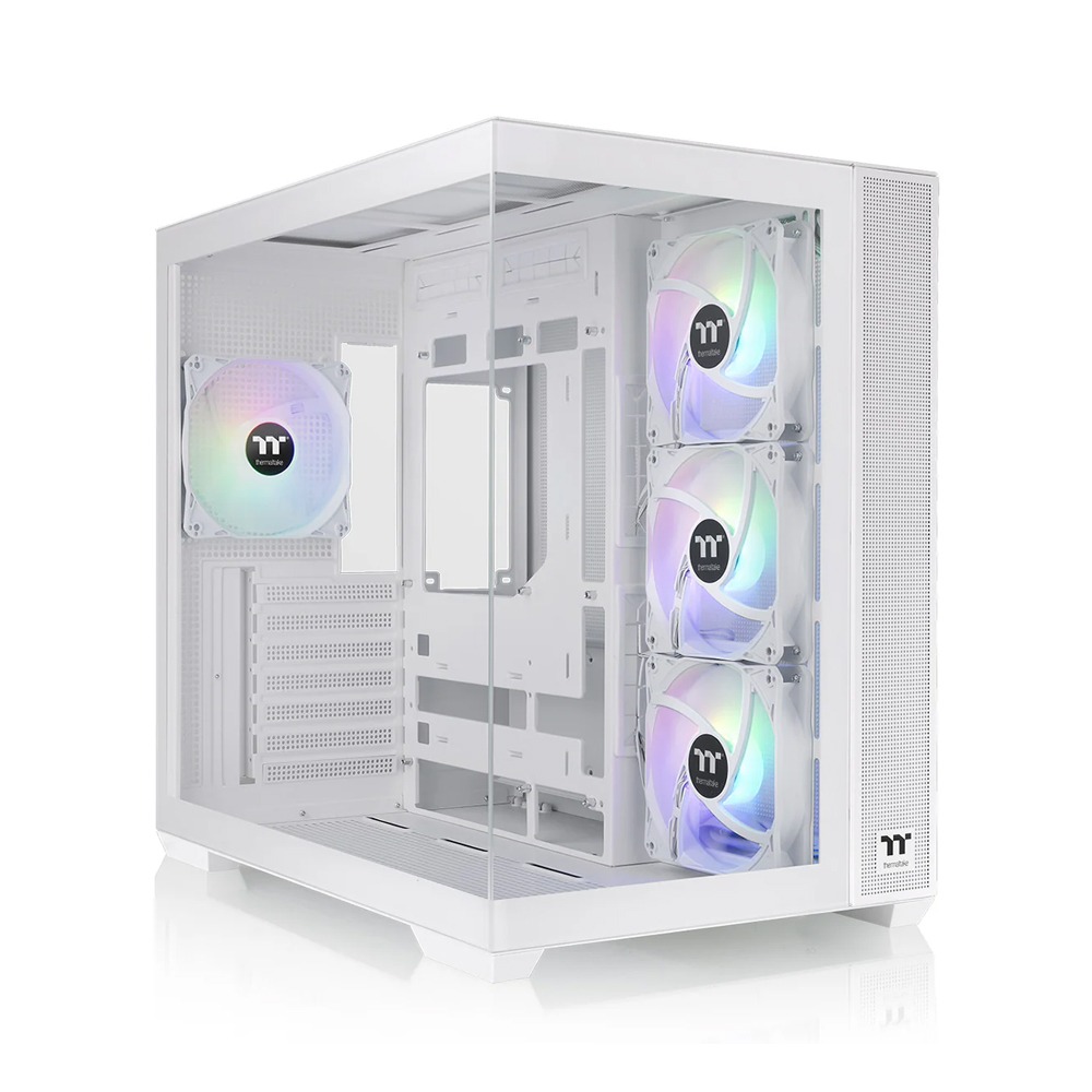 [NS016463] Thermaltake View 380TG Mid Tower Two Panel Front & Left Side Tempered Glass Case with 4 ARGB Fans - White