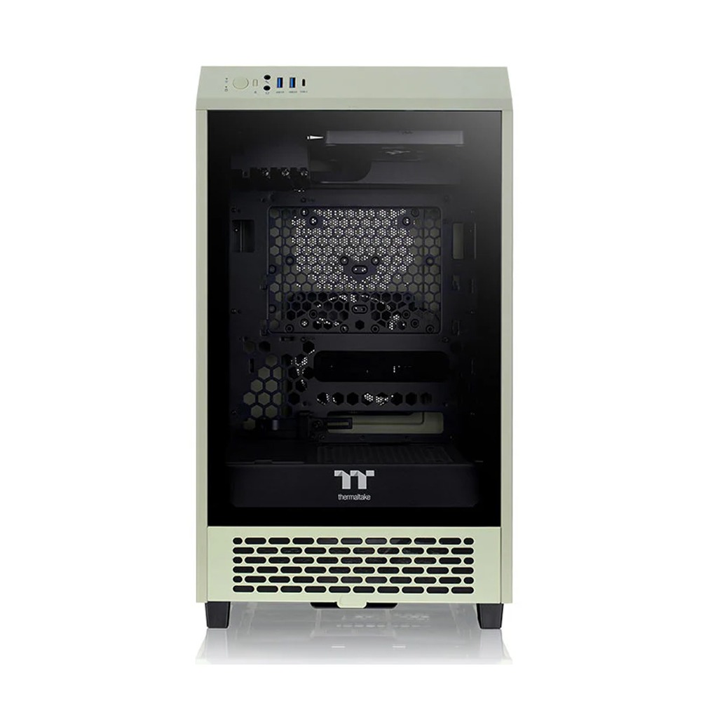 Thermaltake The Tower 200 Mini Tower Front Side Tempered Glass 1 Fans - Matcha Green