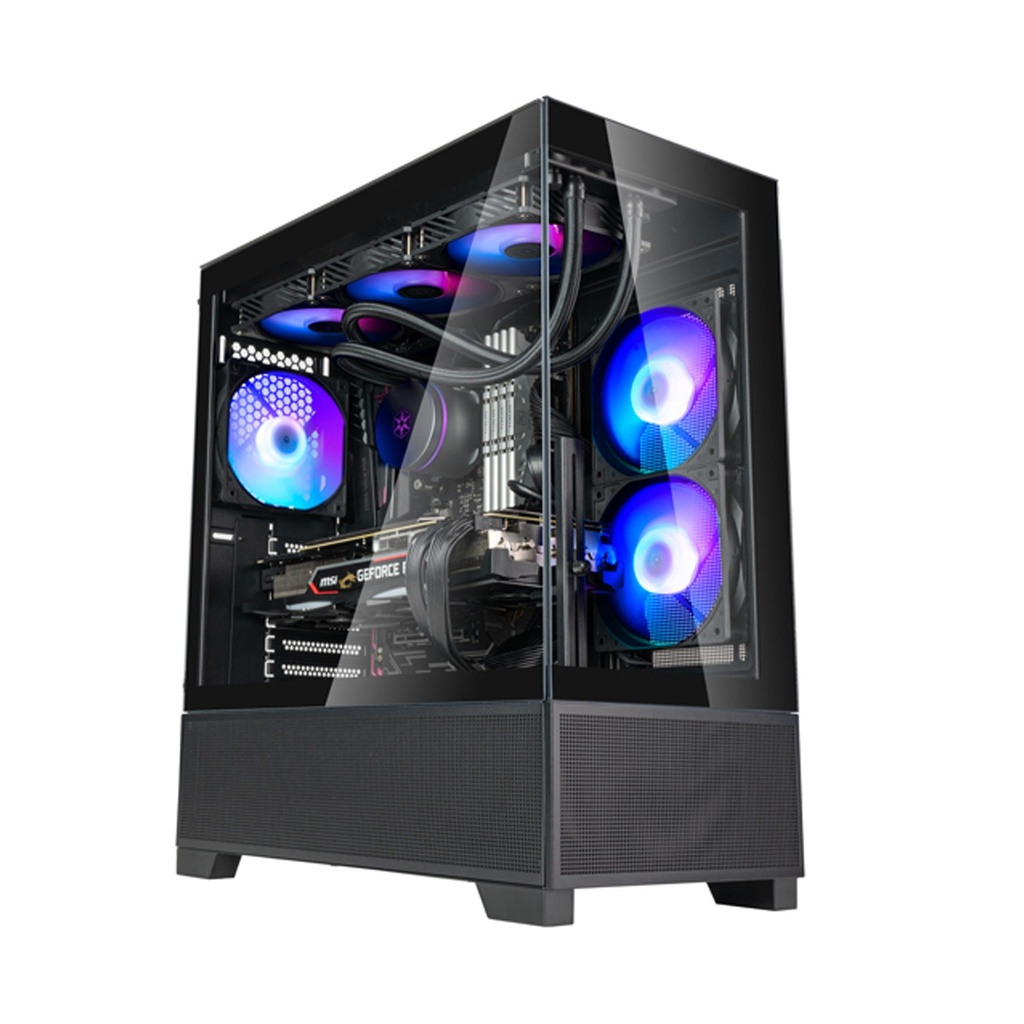 [NS030604] Silver Stone SST-LD05-B-ARGB Lucid 05 Exquisite ATX Chassis 270° Panoramic View - Black
