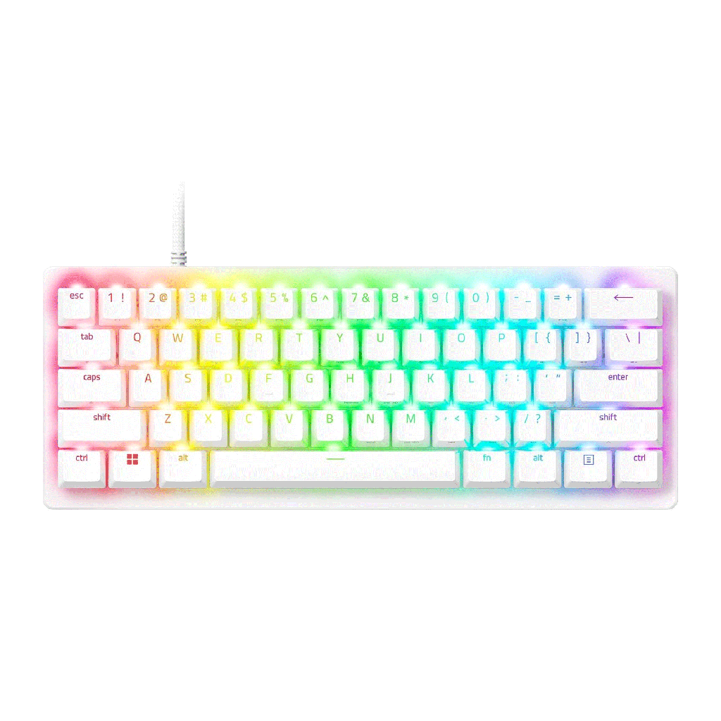 Razer HuntsMan V3 Pro Mini White Edition 60% Analog Optical Esports Keyboard, Rapid Trigger Mode,Analog Optical Switch Gen -2