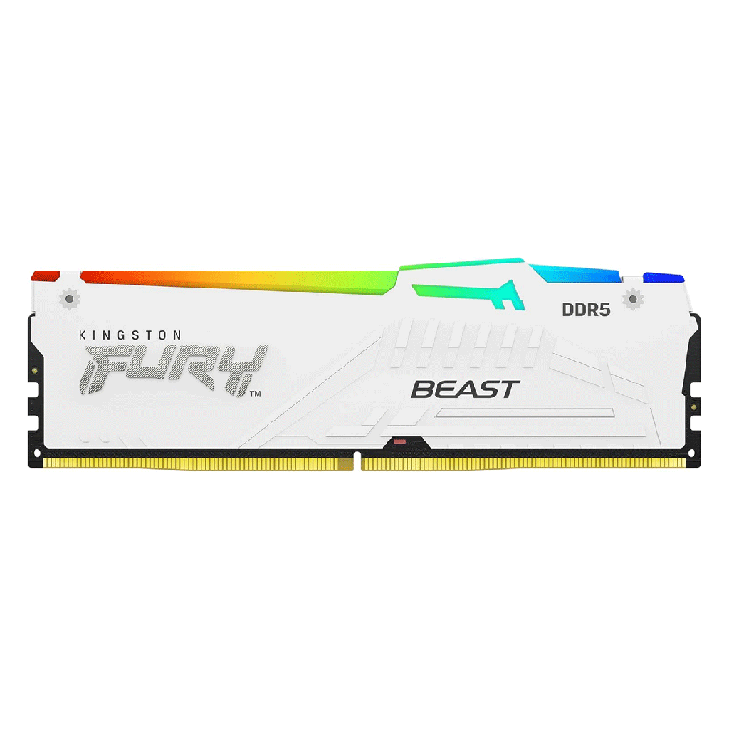 [NS033661] Kingston Fury Beast RGB 32GB DDR5 6000MHz CL30 Memory - White