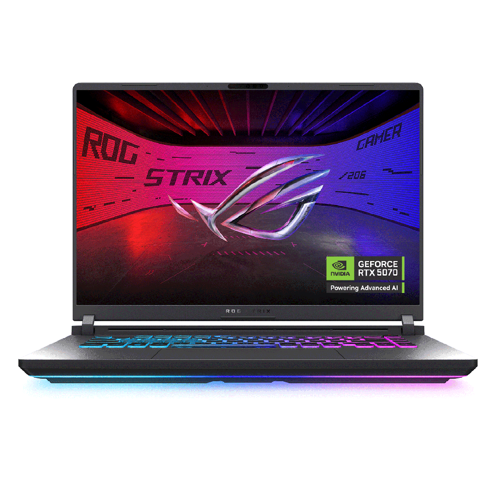[NS033696] Asus ROG Strix G16 Gaming Laptop, Intel Core i9-14900HX Processor, 32GB DDR5 Ram, 1TB Gen4 NVMe SSD, RTX™ 5070 8GB Graphics, 16-inch ROG Nebula 240Hz Display, Backlit RGB Keyboard, Aura Sync Light Bar, Windows 11 Home, Eclipse Gray | 90NR0L91-M003W0