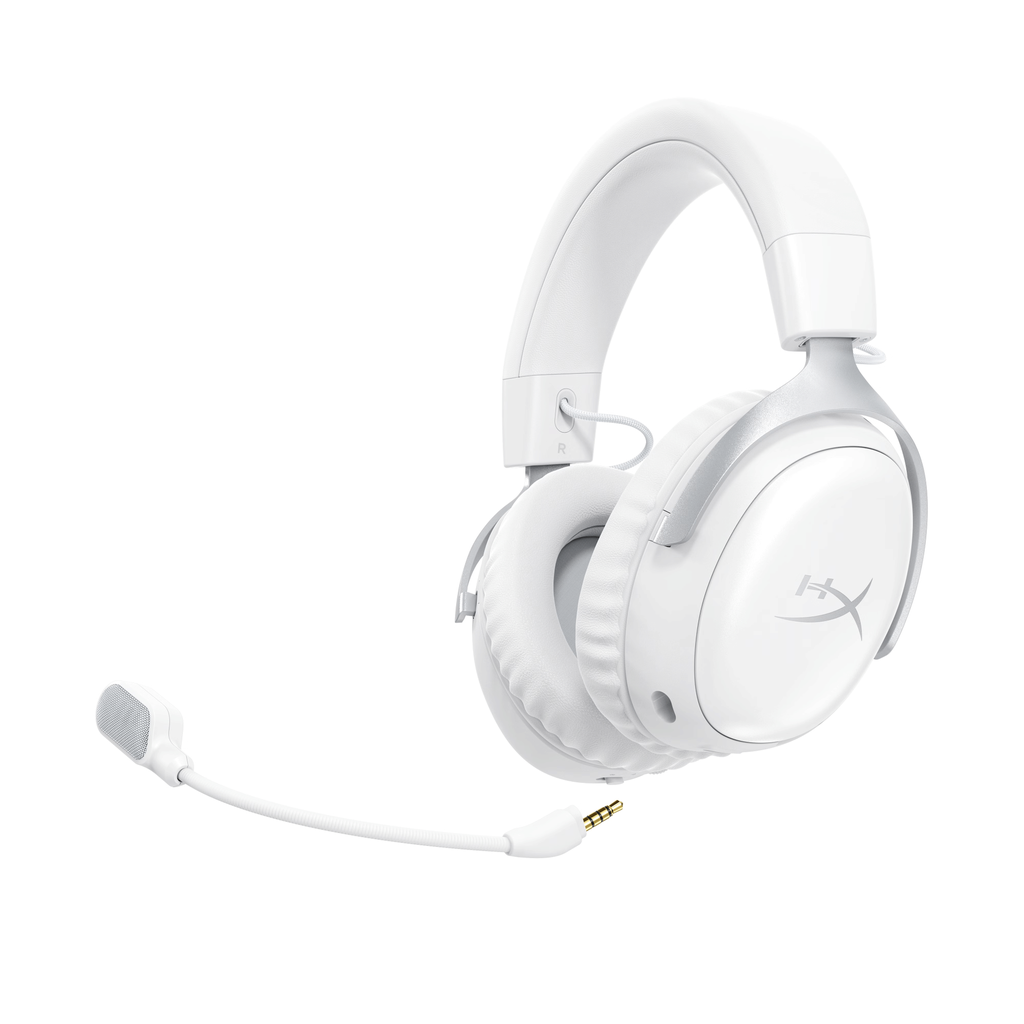 [NS033717] HyperX Cloud III S Wireless/Bluetooth Gaming Headset Upto 120 Hr, Angled 53mm Driver For PC, PS5, PS4 Nintendo Switch & Mobile - White
