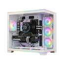 Twisted Minds Rampage Series ATX Mid Tower Gaming Case - White (7 ARGB Fans Included)