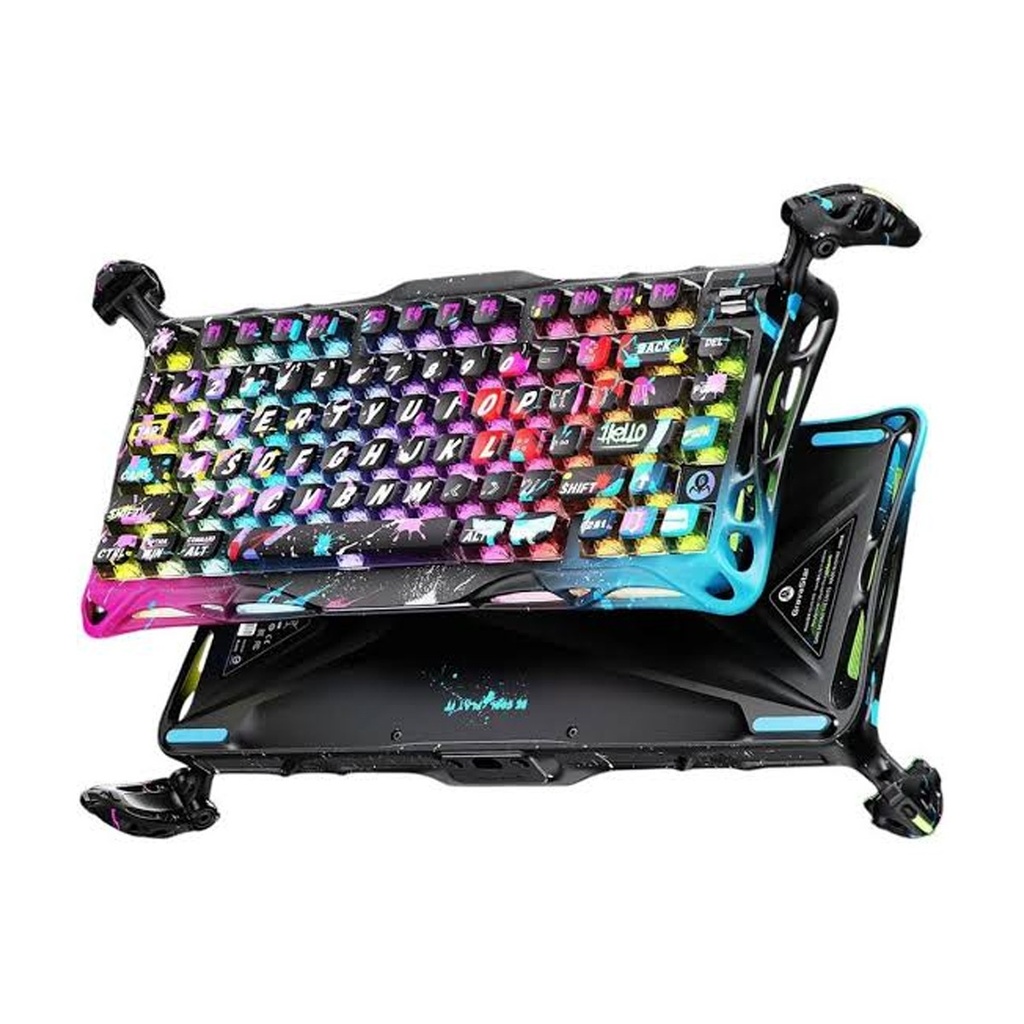 [NS033751] Gravastar Mercury V75 Pro 75% Hall Effect Magnetic Switch Gaming Keyboard - Neon Graffiti