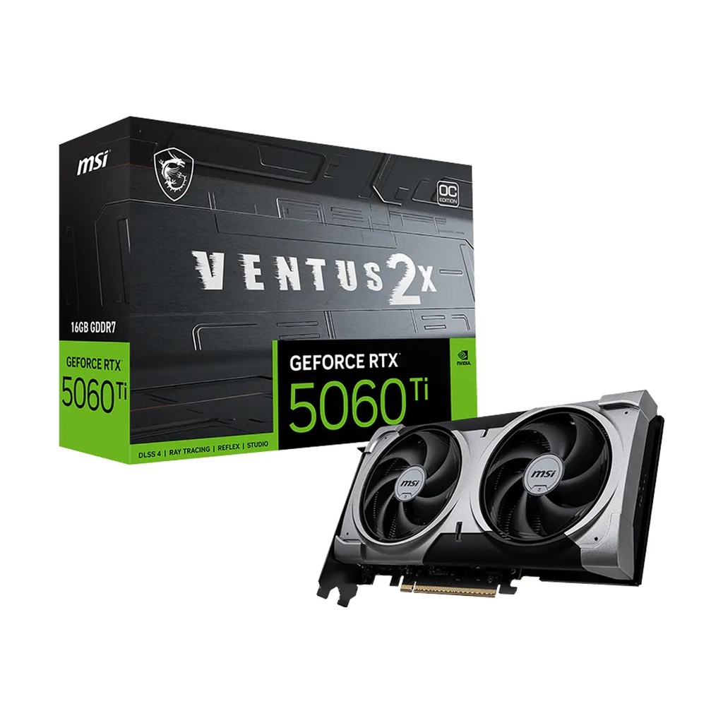 [NS033784] MSI Geforce RTX 5060Ti Ventus 2X OC Edition 16GB GDDR7 Graphic Card