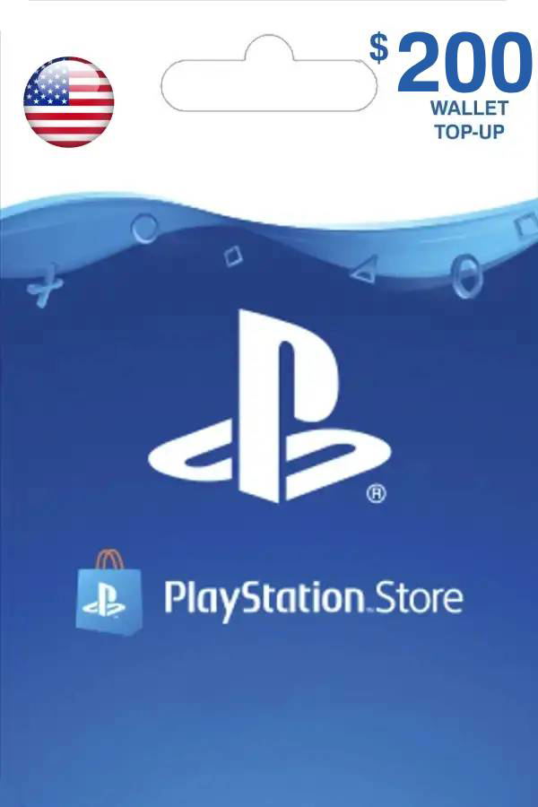 PlayStation Store Gift Card 200$ - USA (Send By SMS)