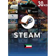 [DGC392A52] Steam Gift Card 30 KD - Kuwait (Send By SMS)