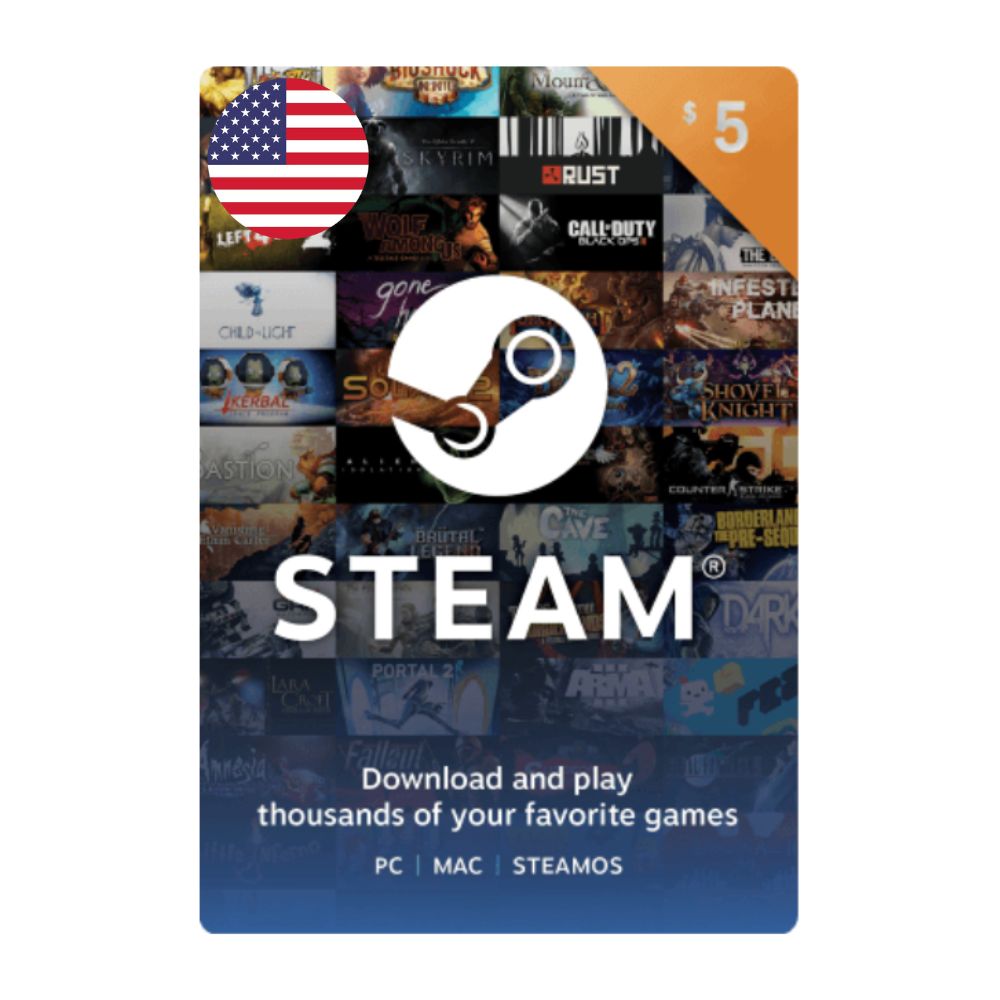 [DGC2A62F8] Steam Gift Card 5$ - USA  (Send By SMS)
