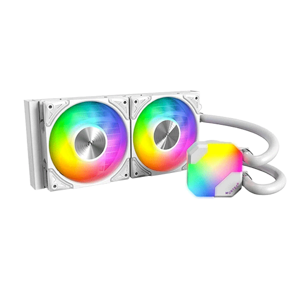 [NS039521] Montech Hyper Flow ARGB 240 CPU Liquid Cooler White