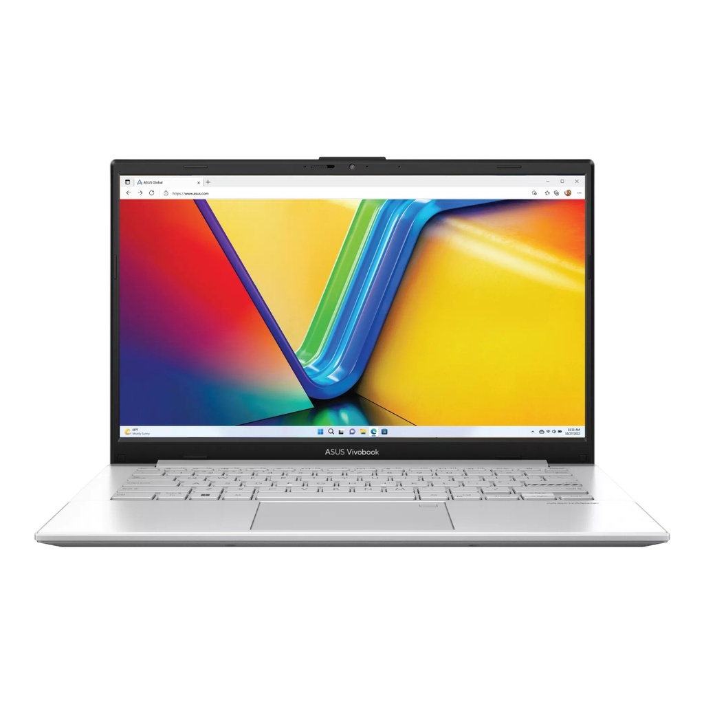 [NS033791] Asus VivoBook E1404FA, MD Ryzen R3-7320U Processor, 8GB RAM, 512GB SSD NVMe, AMD Radeon™ Graphics, 14" FHD Display, Backlit Chiclet Keyboard (Eng/Arb), Windows 11 Home, Cool Silver | 90NB0ZS1-M01FY0