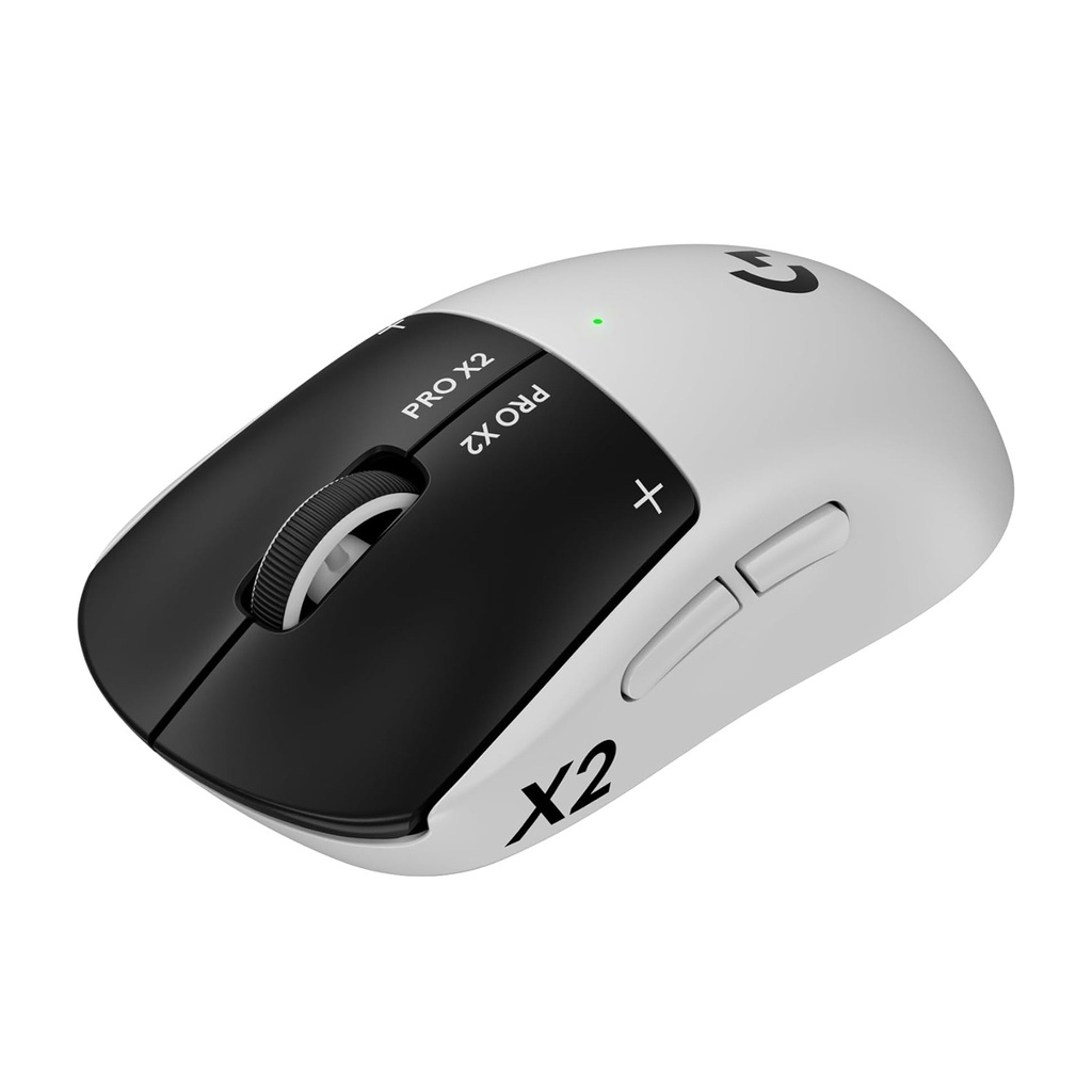 [NS039480] Logitech PRO X2 SUPERSTRIKE Lightspeed Wireless Gaming Mouse, Ultra-Fast Performance, Ultra Lightweight, Customizable Click Haptics, USB-C Charging, for PC/Mac/Laptop - Lunar Eclipse