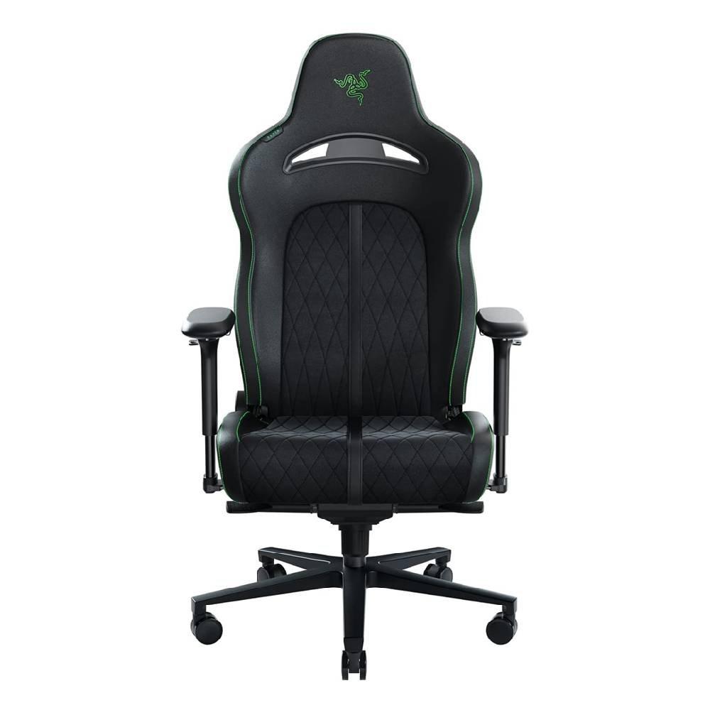 [NS039464] Razer Enki Pro Gaming Chair Integrated Lumbar Support Leather Foam Padding Head Cushion Height Adjustable-Green/Black