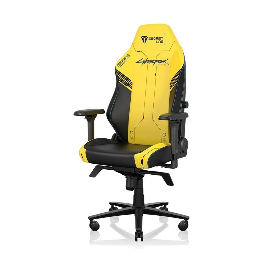 [NS033803] Secretlab Titan Evo Cyberpunk Gaming Chair, Regular Size, Leatherette Seat Cover, 4D Adjustable Armrests, Magnetic Head Pillow & 4-Way Lumbar Support - Yellow/Black
