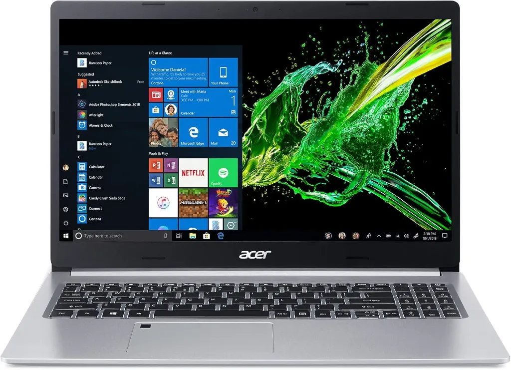 acer Aspire 5 Slim Laptop, 15.6 Inches FHD IPS Display, 8th Gen Intel Core i5-8265U, 12GB DDR4, 128GB SSD, Fingerprint Reader, Windows 10 Home, A515-54-51DJ