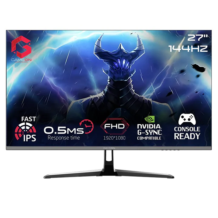 [GG20N] GAMEON GOES27FHD144IPS Essential Series 27" FHD, 144Hz, MPRT 0.5ms, HDMI 2.1, Fast IPS Gaming Monitor (Supports PS5) - Black