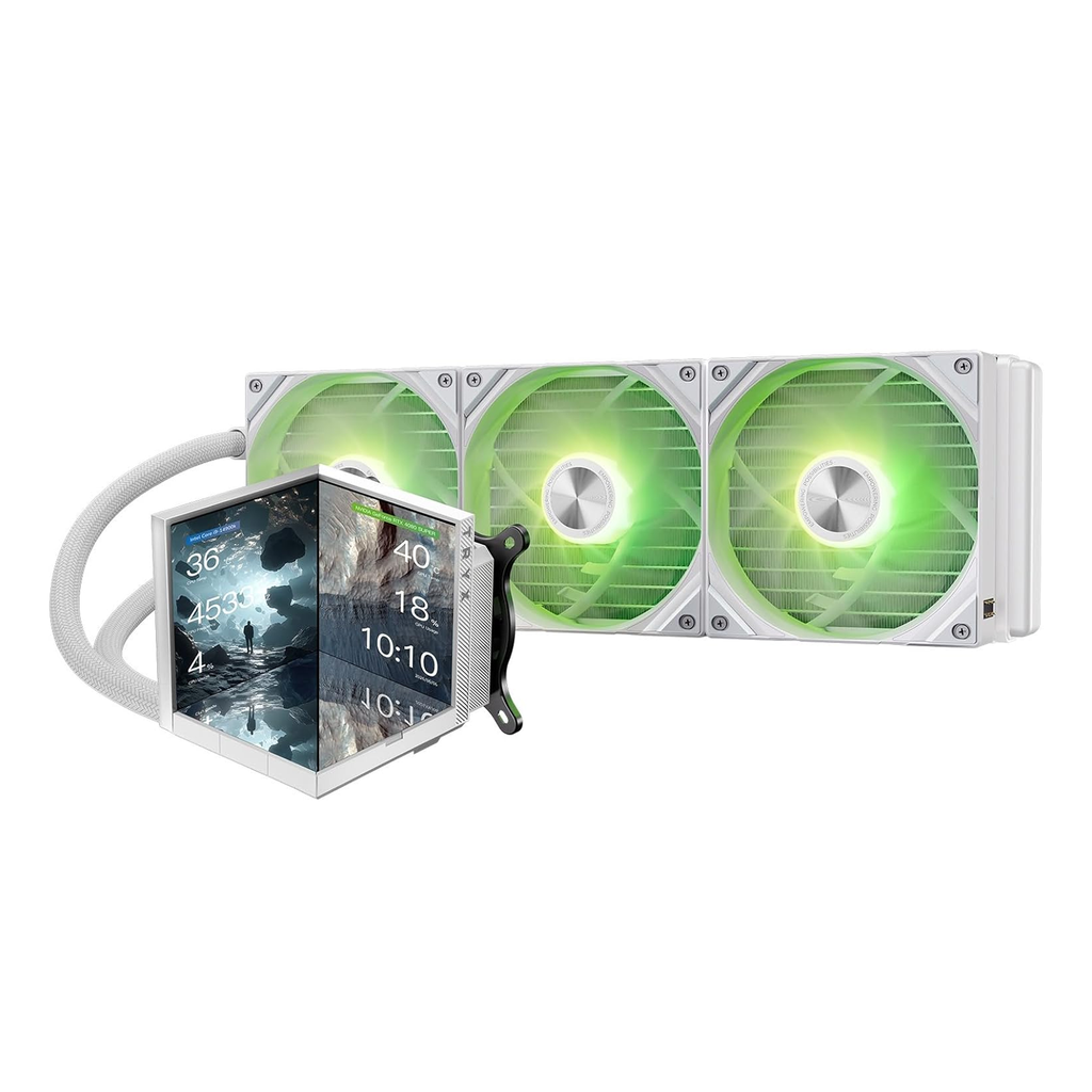 [NS039648] TRYX Stage ARGB 4.0" Dual 60Hz HD IPS 360MM Liquid Cooler - White
