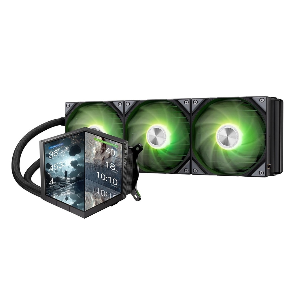 [NS039647] TRYX Stage ARGB 4.0" Dual 60Hz HD IPS 360MM Liquid Cooler - Black