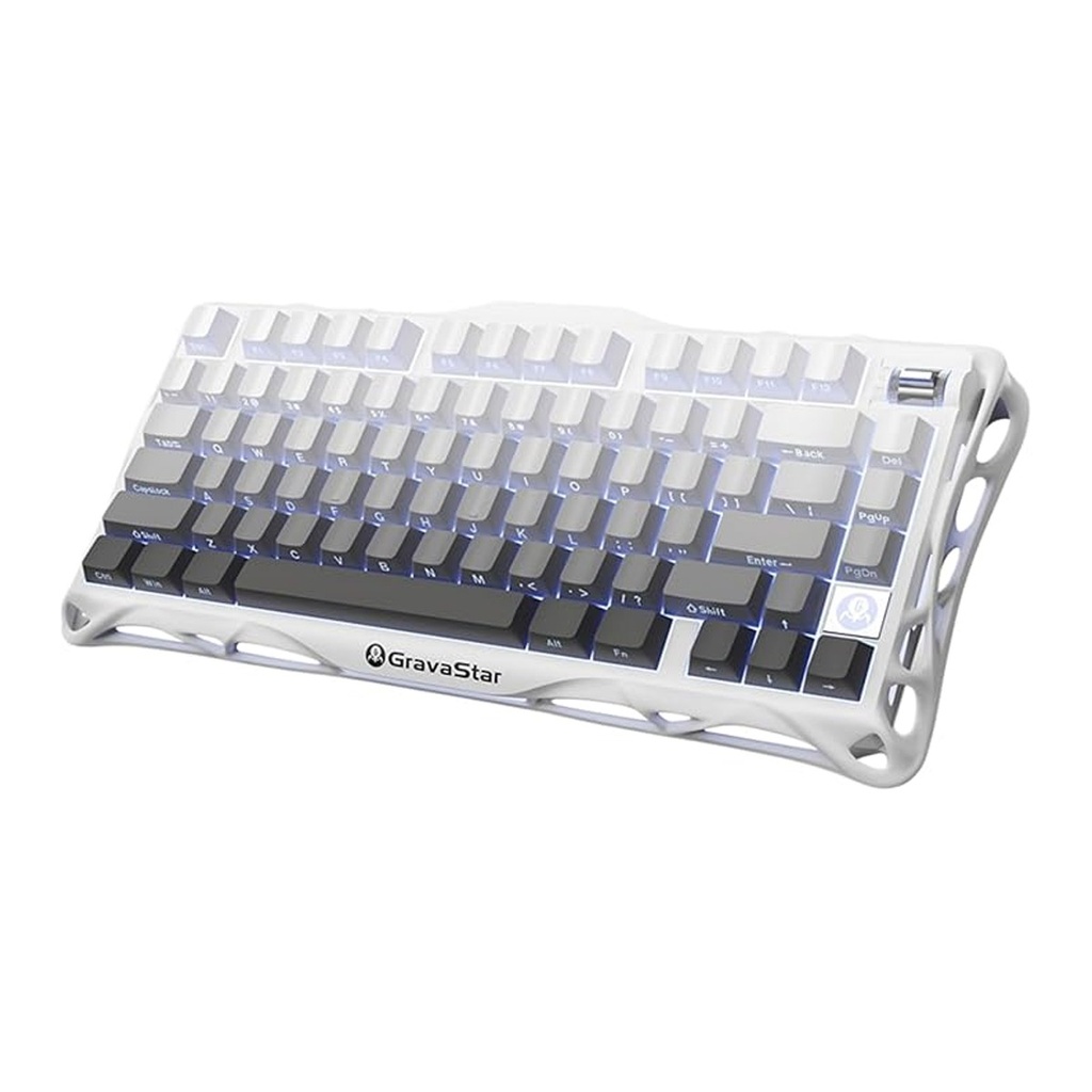 [NS039573] GravaStar Mercury K1 75% Wireless Mechanical Gaming KeyboardFor Windows XP & Above/Mac - Gradient White