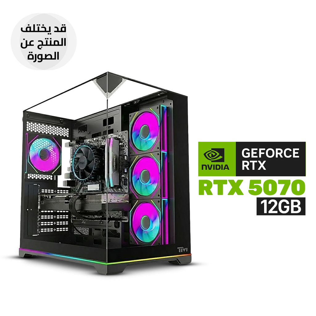 Gaming PC - Intel Core i5-14600K Processor, GIGABYTE B760 DDR5 WIFI Motherboard, 16GB RAM DDR5, 1TB SSD NVMe, RTX 5070 12GB VGA, 850 WATT GOLD PSU, L240 Liquid Cooler, Twisted Minds Elite Case with 4x Fans, Windows 11 Pro (License)