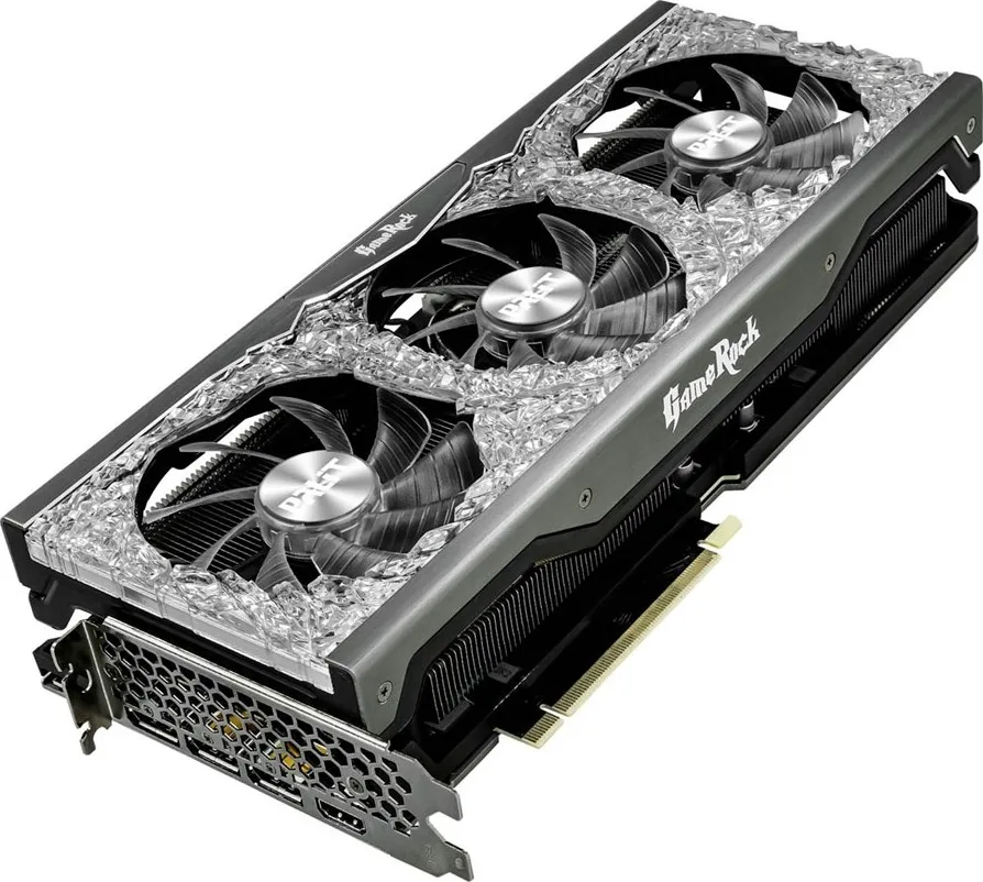 [EGR3U] Palit GeForce RTX 3080 Ti GameRock OC - 12GB GDDR6X, 384-bit, PCI Express 4.0 x16, 1 x HDMI 2.1, 3 x DisplayPort 1.4, Gaming Graphics Card | NED308TT19KB-1020G