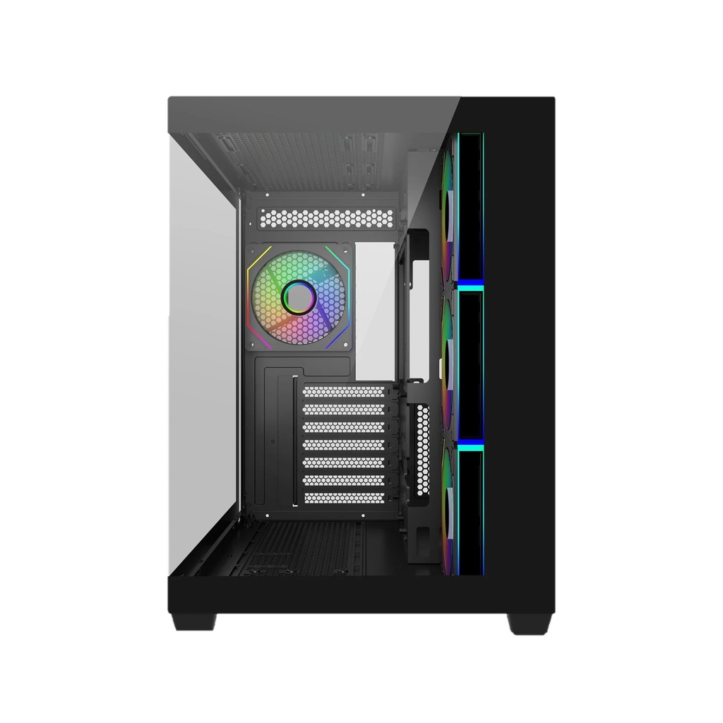 [NS039799] Cooler Master Elite 681 ATX Mid-Tower Fornt & Left Side Tempered Glass Panel Case With 4 ARGB Fans - Black