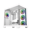 Cooler Master Elite 681 ATX Mid-Tower Fornt & Left Side Tempered Glass Panel Case With 4 ARGB Fans - White