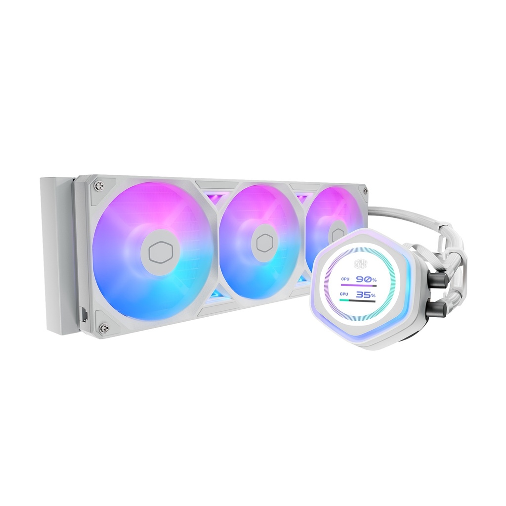 [NS039804] Cooler Master Atmos II LCD L360MM Liquid Cooler - White