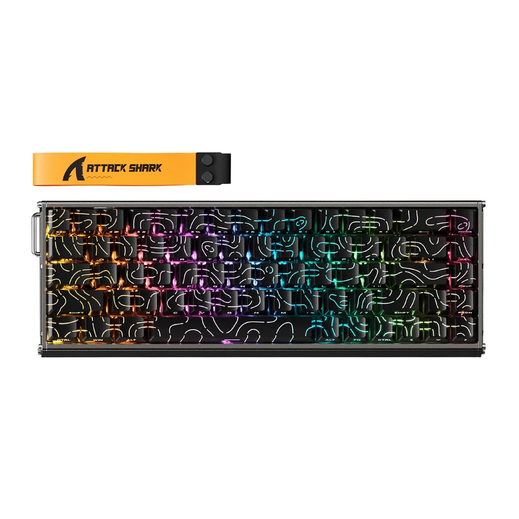 [NS039794] Attach Shark X68 Max Wired Megnatic Swtich 8000Hz Polling Rate, 0.0005mm RT - Black Contour Line