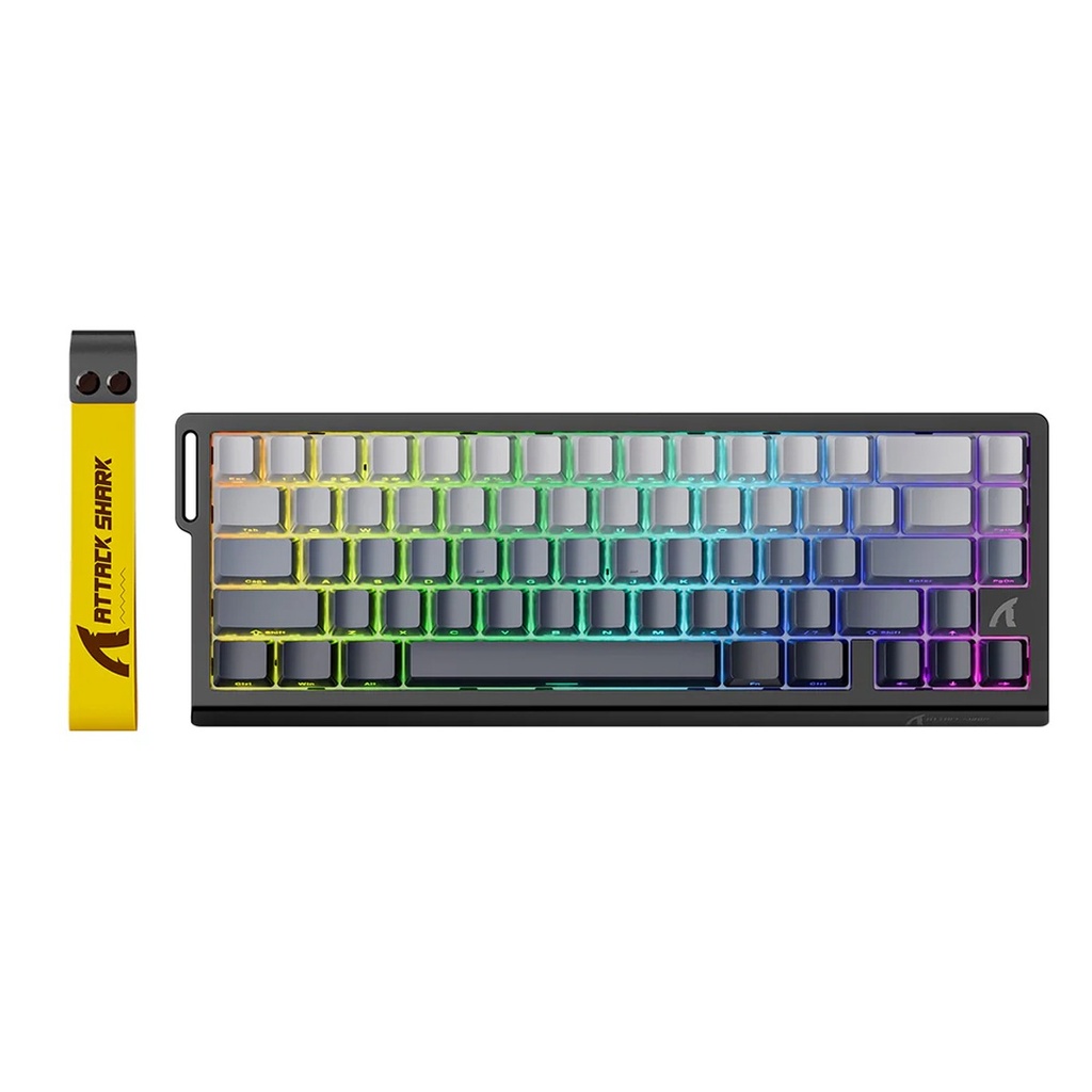 [NS039792] Attack Shark X68 HE Magnetic Swtich Keyboard 66Key Layout, PBT KeyCaps, RGB Light Effect For PC, Andriod, IOS, Mac - MoonLight Night