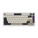 Attack Shark M86 Wired+2.4G & BT Tri-Mode Switch Keyboard, Ultra-Low Latency, PBT KeyCaps, RGB Backlit - Cheese White + BlueBerry Switch