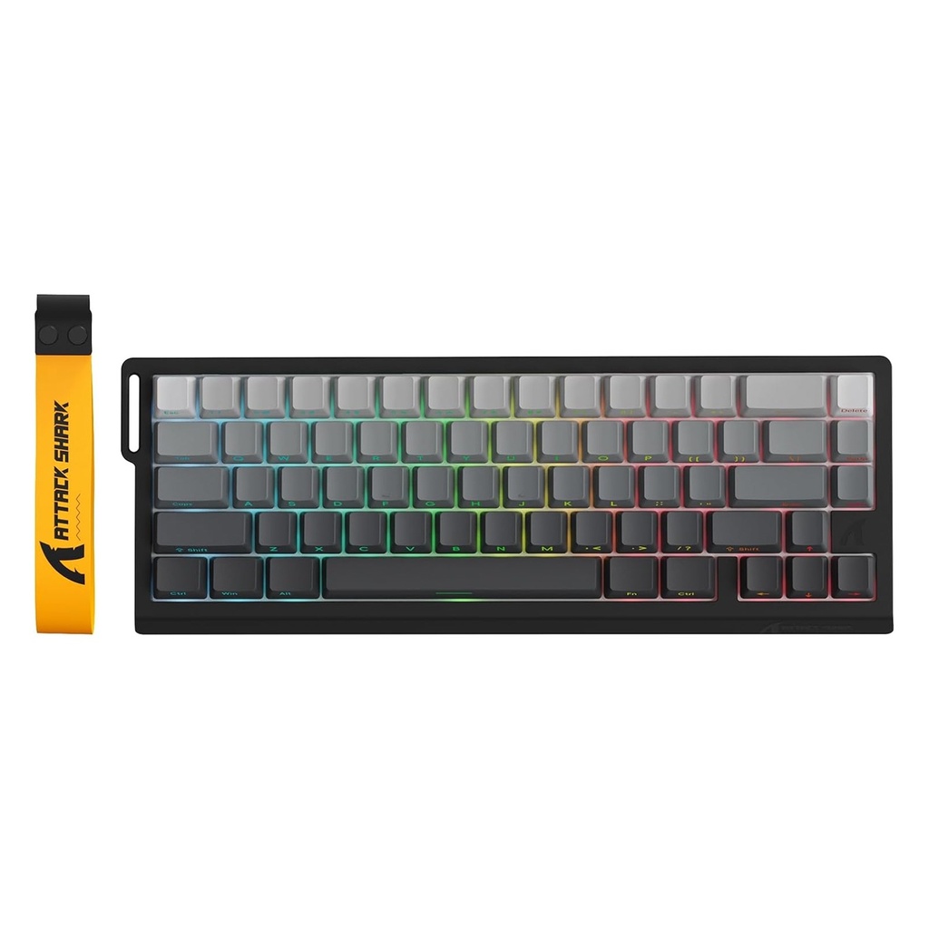 [NS039729] ATTACK SHARK X68PRO HE Wireless Rapid Trigger Keyboard Magnetic Switch 8000hz Polling Rate, 66Keys Layout, RGB Light Effect - Moon night