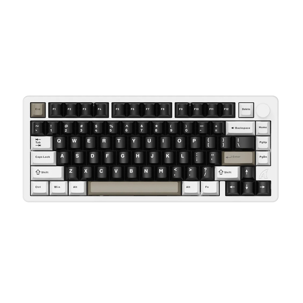 [NS039660] Attack Shark X86 81 Key Aluminium Keyboard Wired+2.4G+BT Tri-mode Switch, Ultra-low Latency, RGB Backlit - Milk White