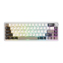 ATTACK SHARK X66 60% Wireless Mechanical Gaming Keyboard with Volume Knob, Gasket Hot Swappable Custom Keyboard, PBT Keycaps - Cheese White
