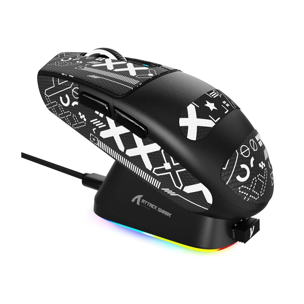[NS039725] ATTACK SHARK G3PRO Tri-mode Wireless Gaming Mouse with Charge Dock 25000 DPI Ultra Lightweight - Black