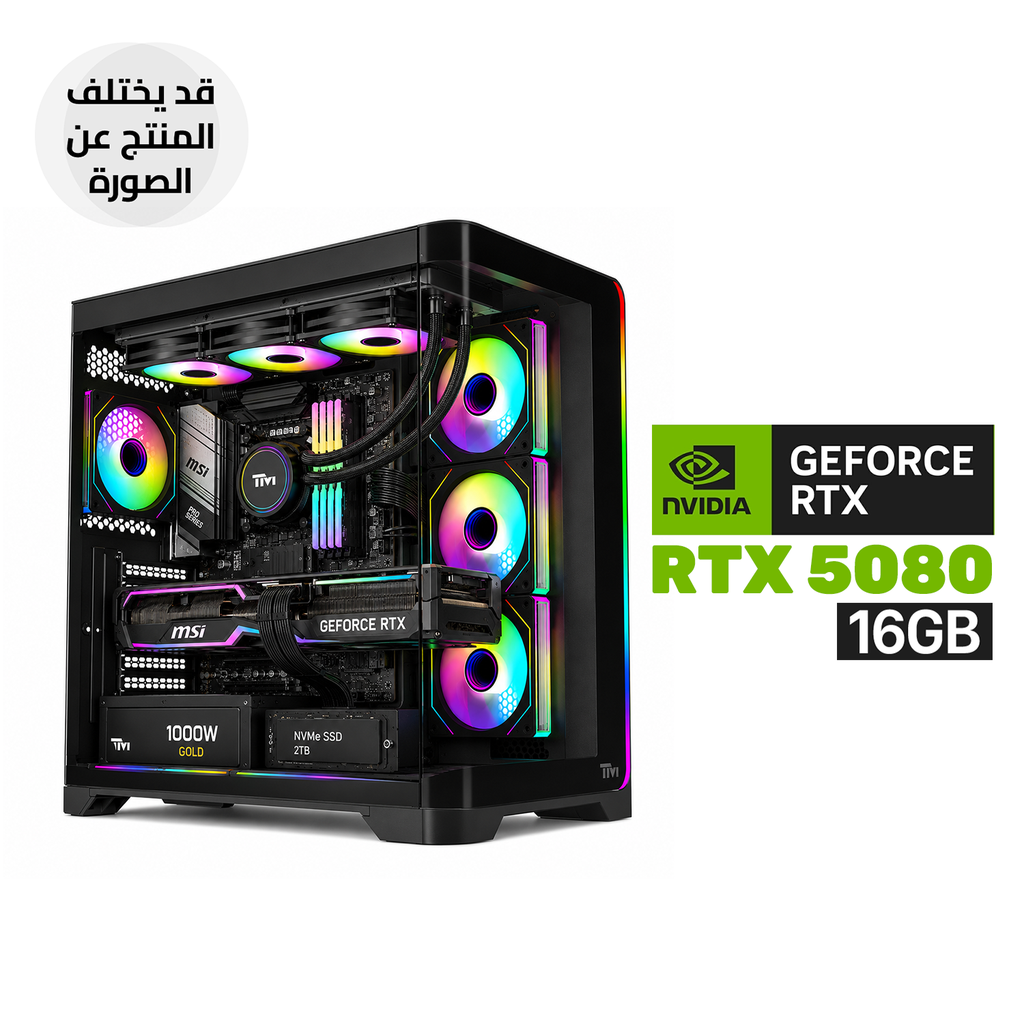 [NS039718] Gaming PC - Intel Core i9-14900K Processor, MSI Intel PRO Z790-P WIFI Motherboard, 32GB RAM DDR5, 2TB SSD NVMe, RTX 5080 16GB VGA, 1000 WATT GOLD PSU, L360 Liquid Cooler, Twisted Minds Flux Series ATX Mid Tower Case 7x Fans, Windows 11 Pro (License)