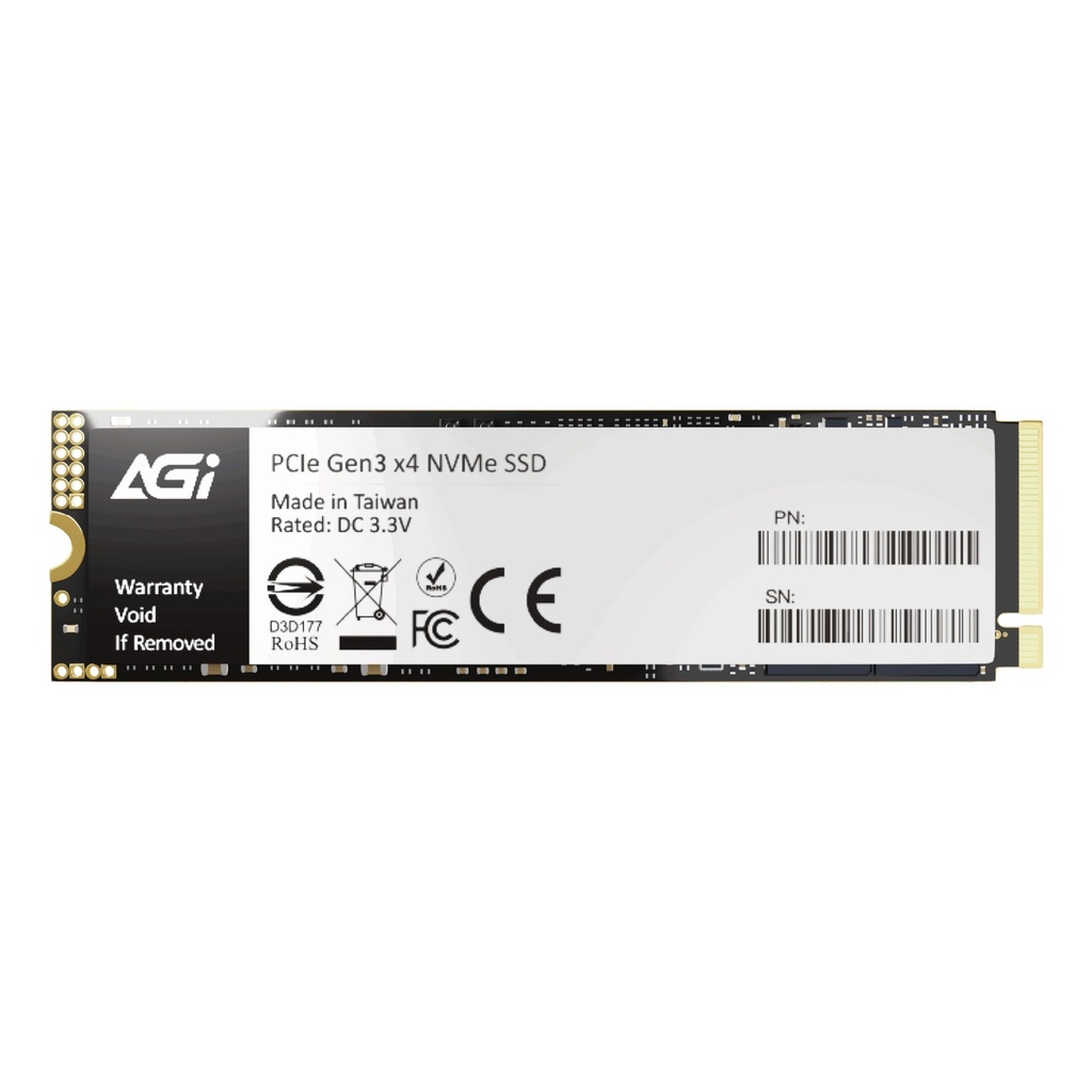 [NS039816] AGI High-Performance SSD 512GB M.2 PCIe Gen3 , Up to 3,500 MB/s Read & Up to 3,000 MB/s Write