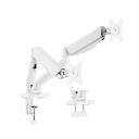 Gamertek Pivot Core Dual Monitor Arm Fit Screen Size 17" - 32" - White