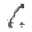 Gamertek Pivot Single RGB Monitor Arm, (Fit Screen Size 17" - 49") - Black